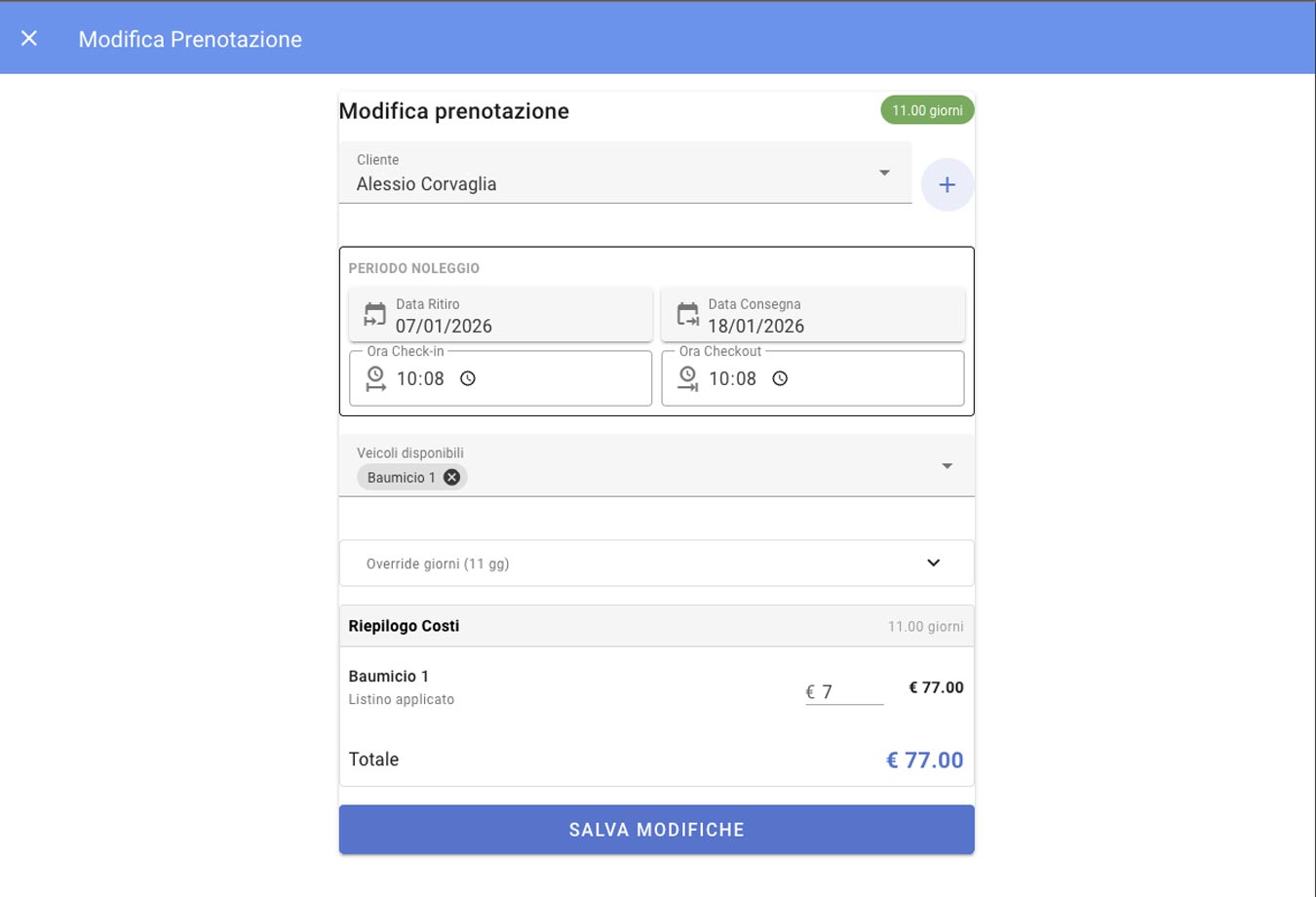 Booking engine
